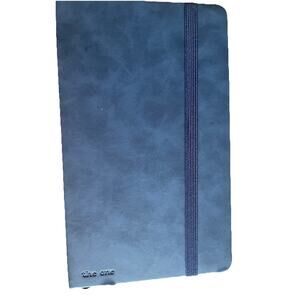 Hardcover Lined Celibrate Notebook Journal ManyPages Leather Thick NEW Blue